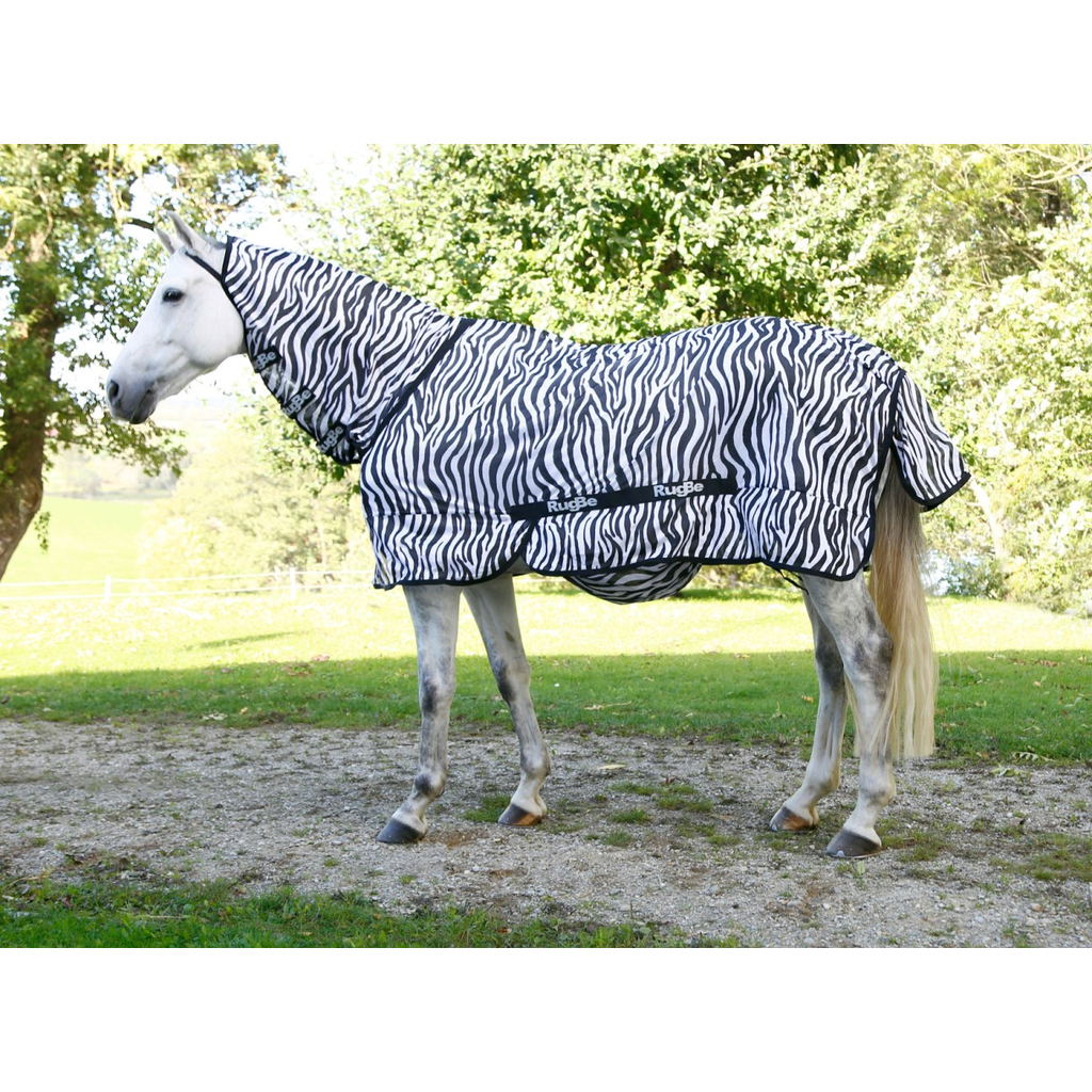 RugBe Zebra Fliegendecke und Ekzemerdecke mit Halsteil