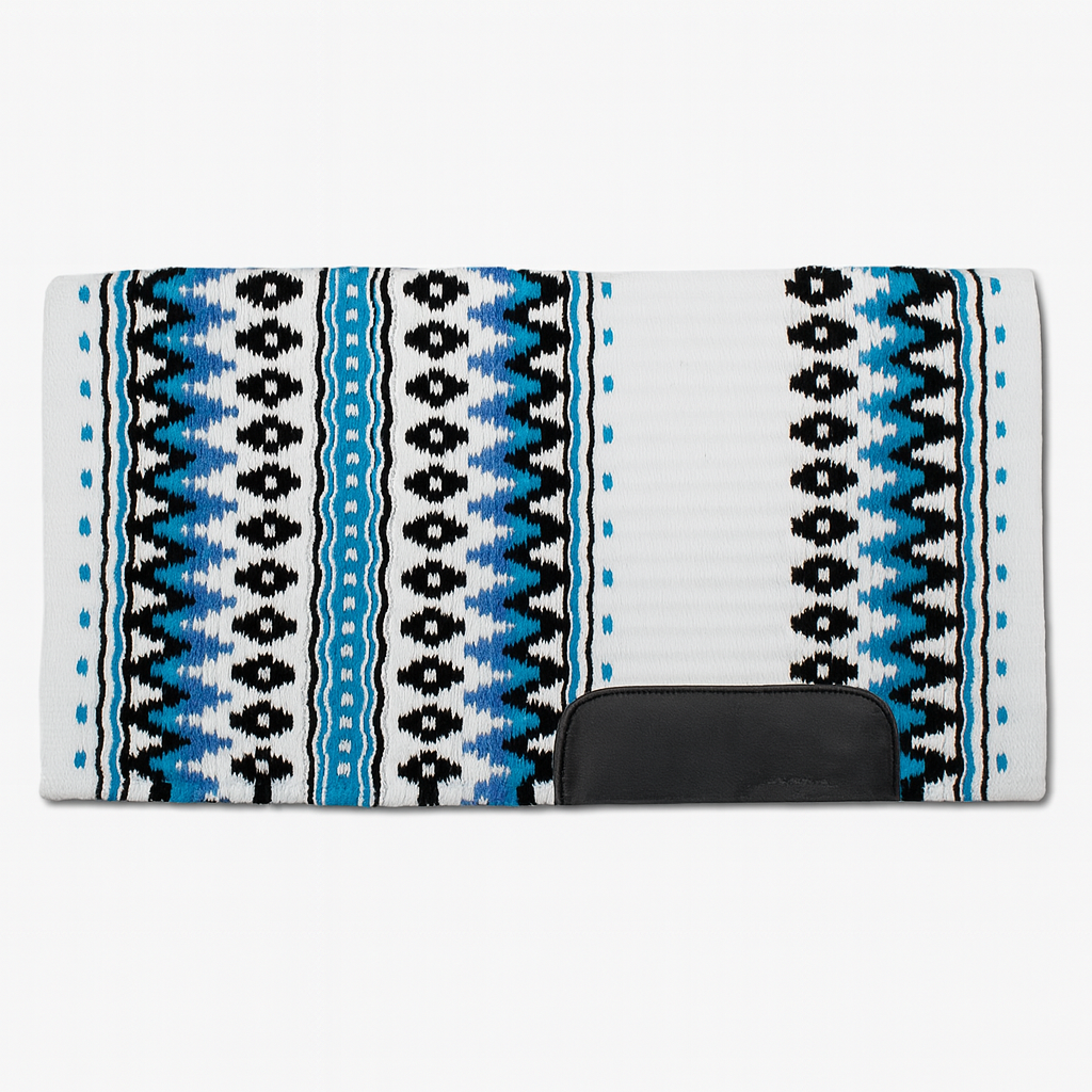 Western Show Blanket glitzernd in türkis, silber und weiß