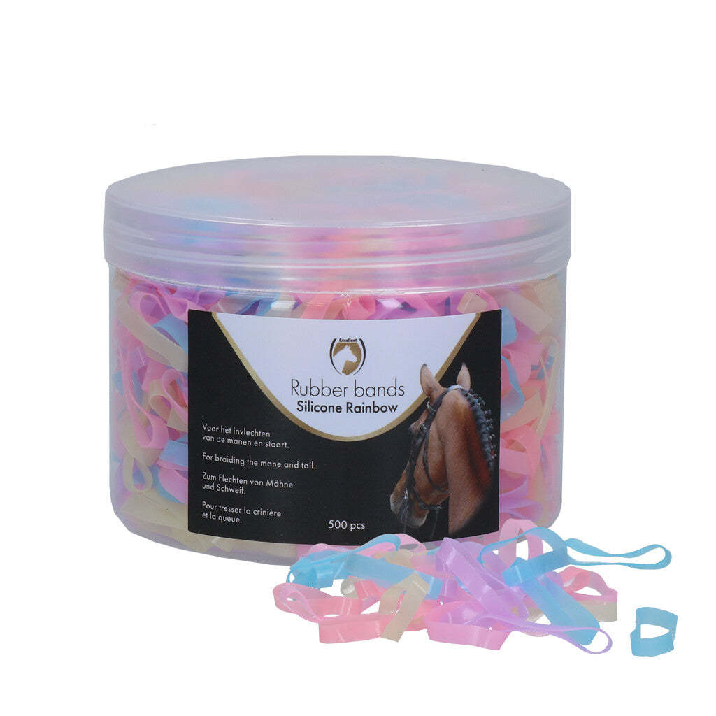 Excellent Horse Rubber Bands Silicone Rainbow