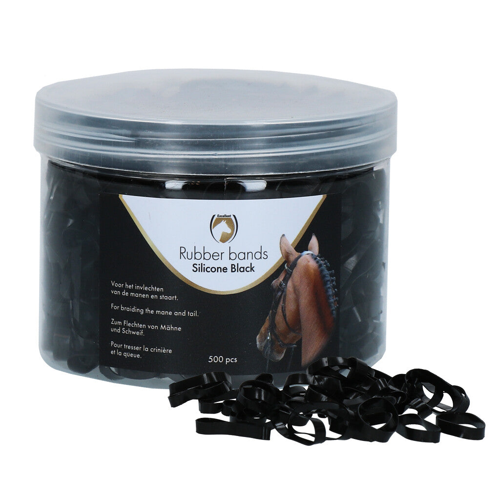 Excellent Horse Rubber Bands Silicone Black