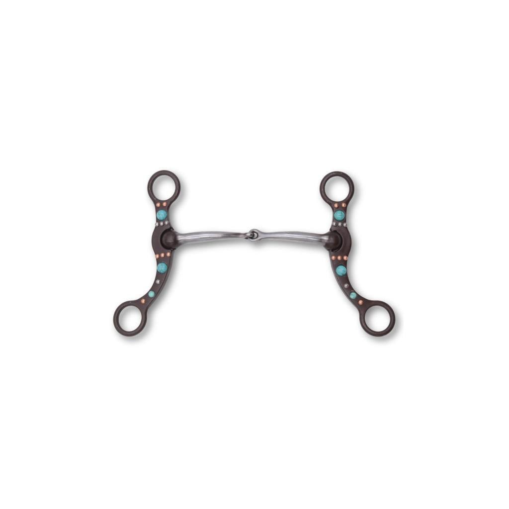 Show Snaffle Bit mit Shanks, einfach gebrochen, 13,5 cm