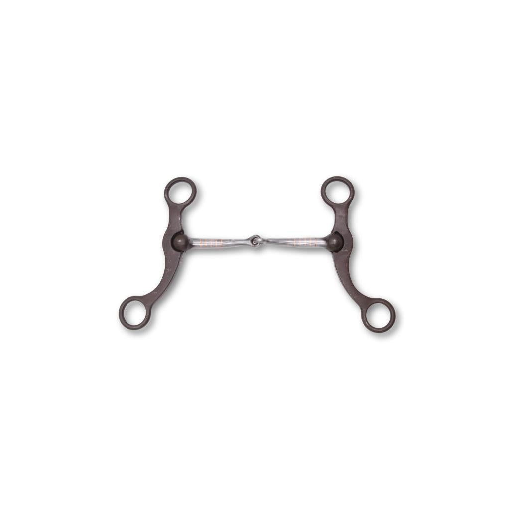 Show Snaffle Bit mit Shanks, einfach gebrochen, 13,5 cm
