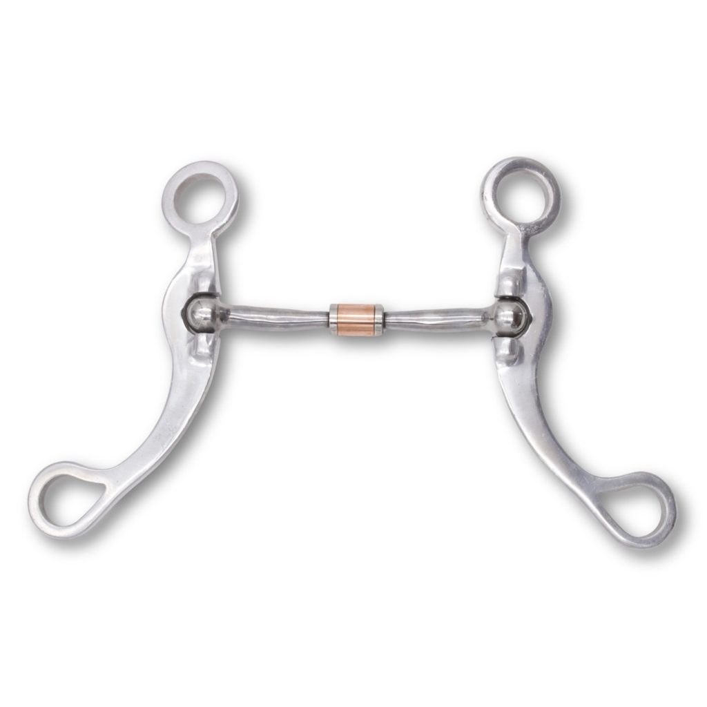 Western show snaffle bit mit Gravur, mit Kupferrolle 13,5cm
