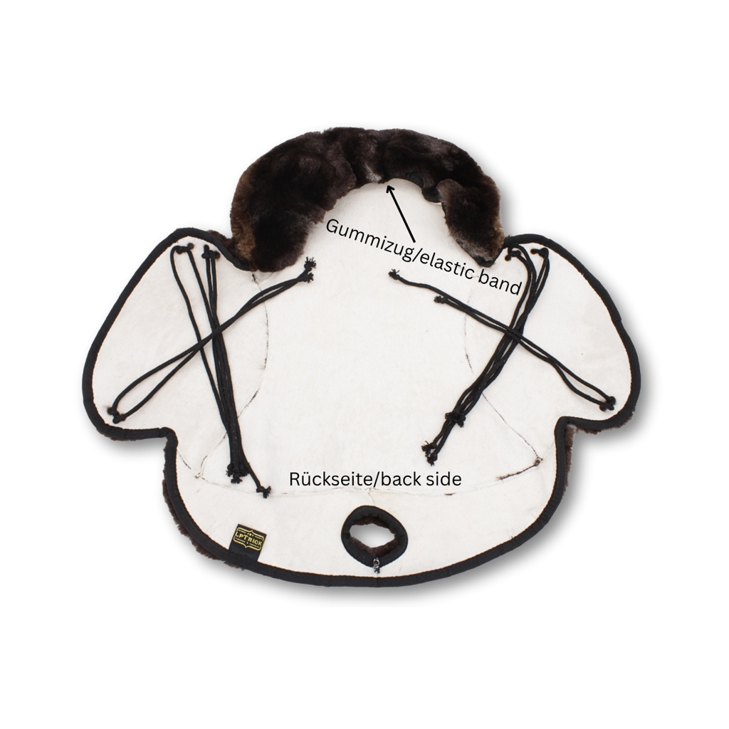 Lammfell Western Sattelsitzbezug dunkelbraun