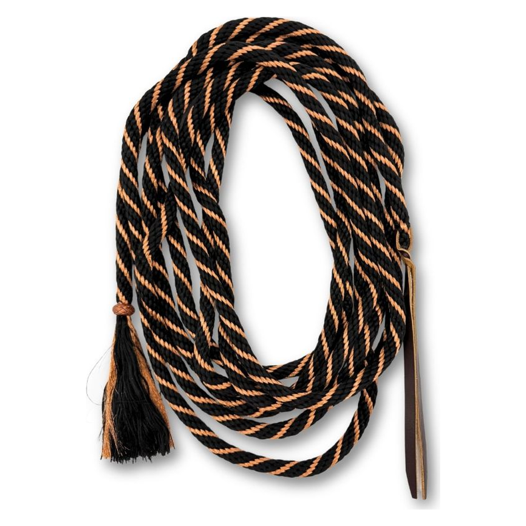 Nylon Mecate Zügel schwarz-rosegold, soft