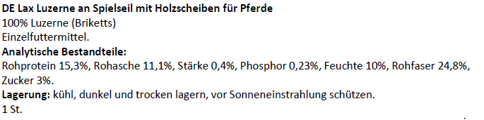 Lax Luzerne an Spielseil mit Holzscheiben