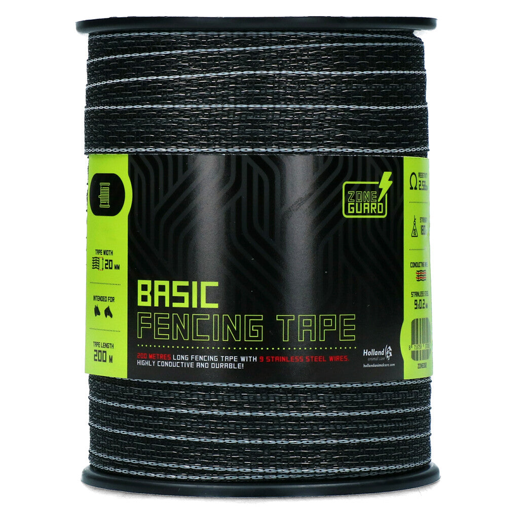Zaunband 20mm Basic schwarz 200m ZoneGuard