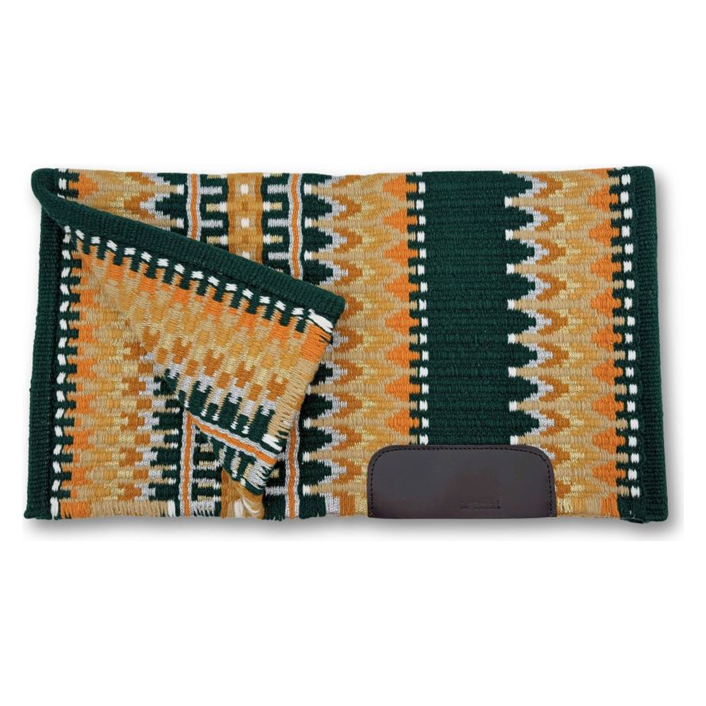 Premium Western Blanket Tannengrün, Gold, Beige