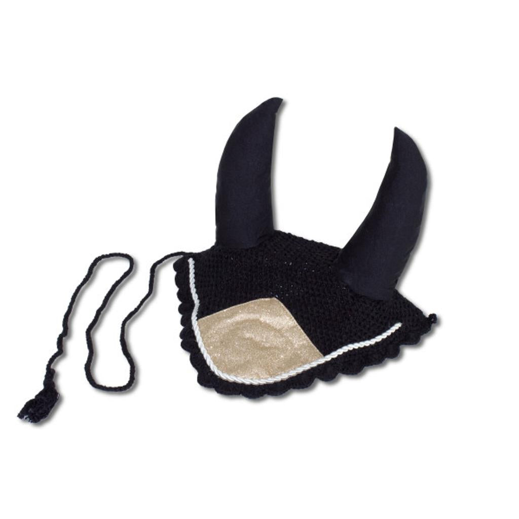 Fliegenmütze, Fliegenhaube Glitzer rosegold