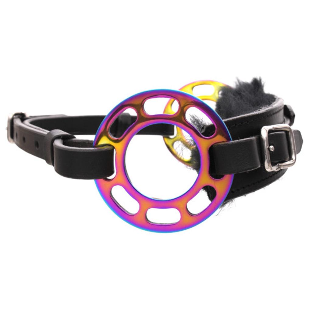 Glücksrad rainbow, bunt-schwarz/braun, rainbow, mit Lammfell