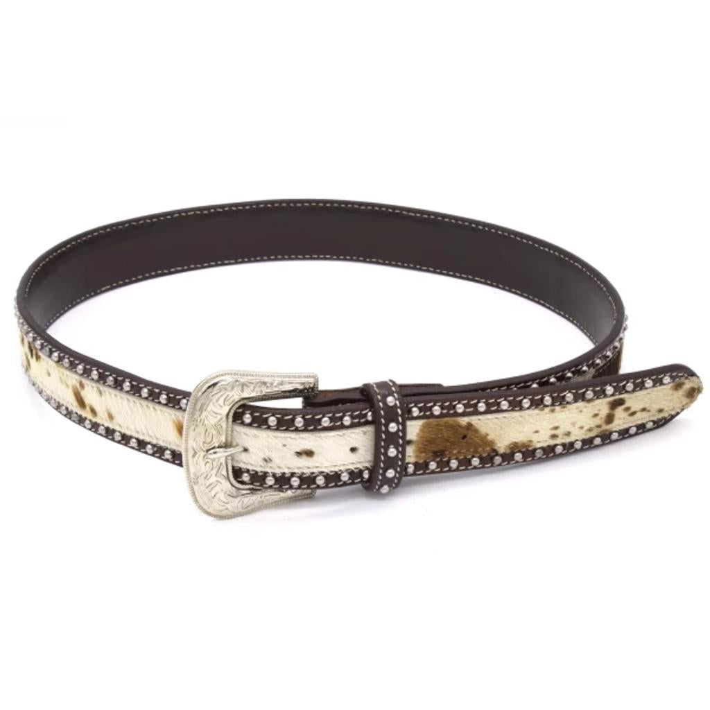 Gürtel Western Style mit Echthaar Inlay und Nieten
