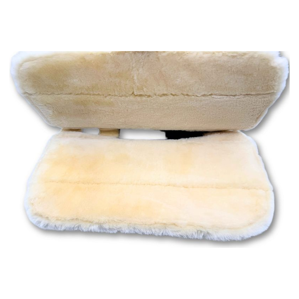Premium aufpolster Western Lammfellpad schwarz, anatomisch
