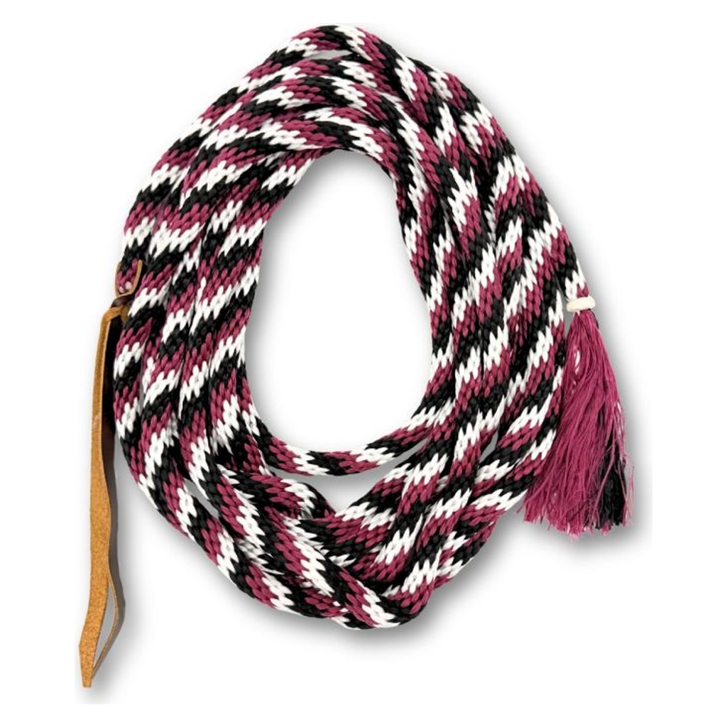 Nylon Mecate, schwarz-weiß-burgundy