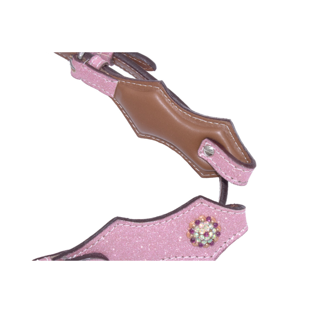 Glitzer Trense Krone pink Shetty/Minishetty