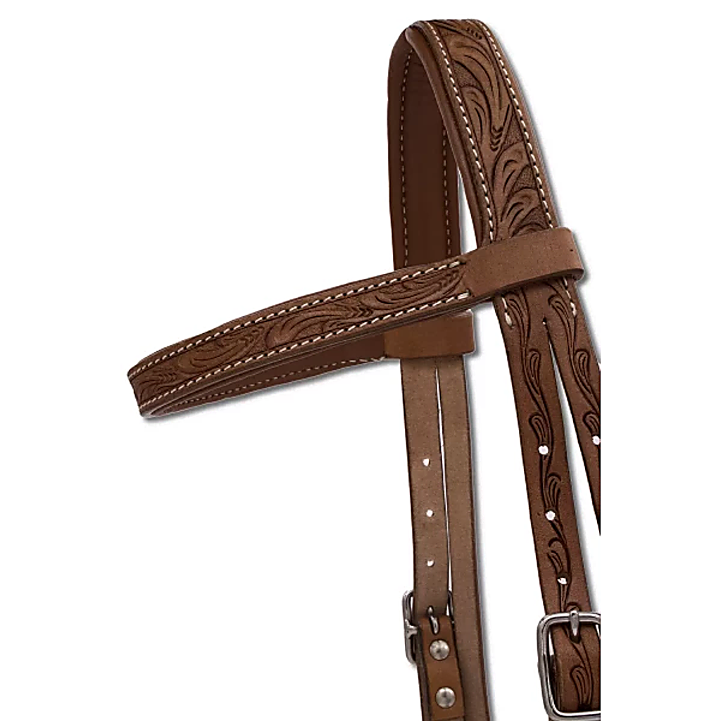 Sidepull super soft, anatomisch, braun, punziert, für gebissloses reiten