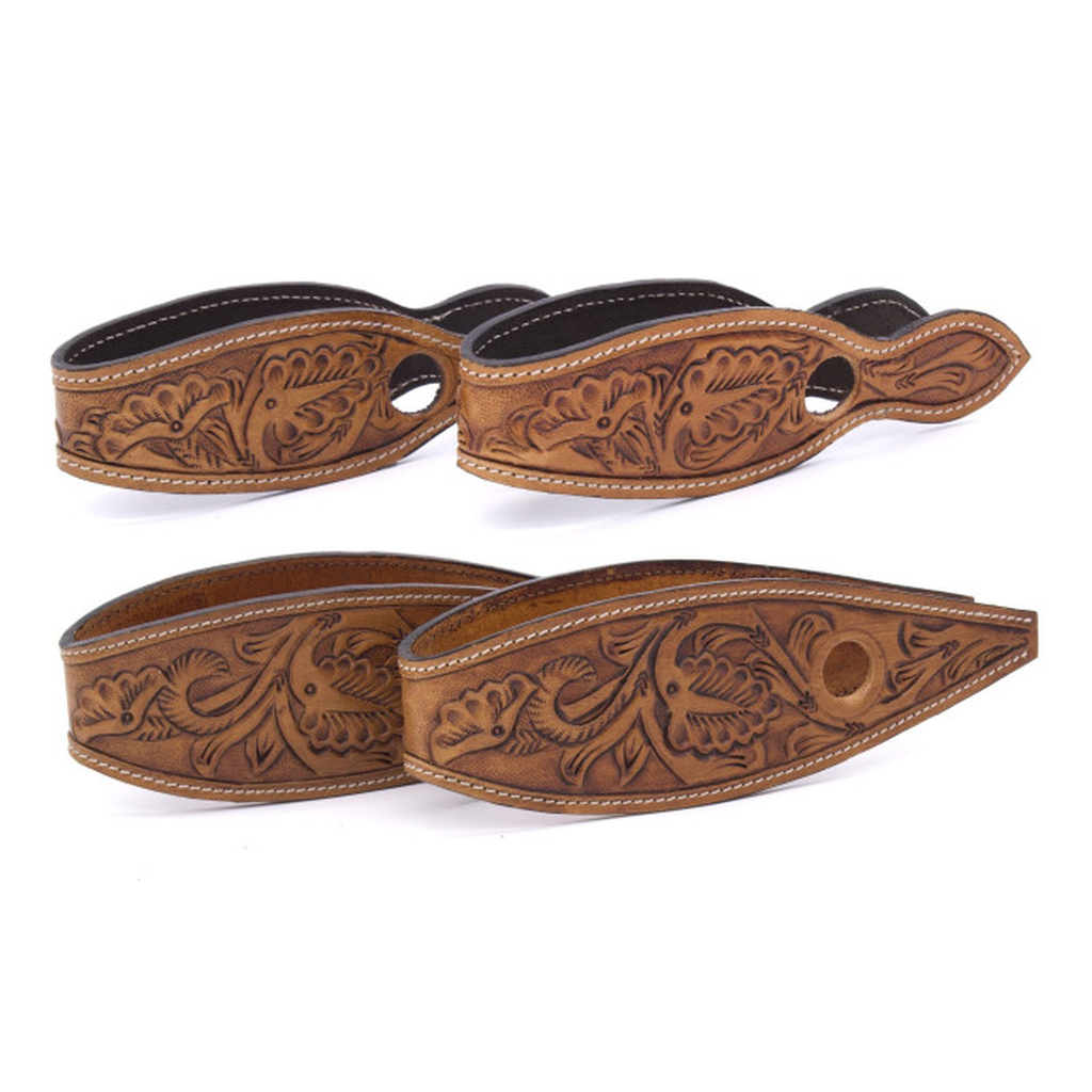 Leder Slobber Bars, Slobber Straps mit Punzierung