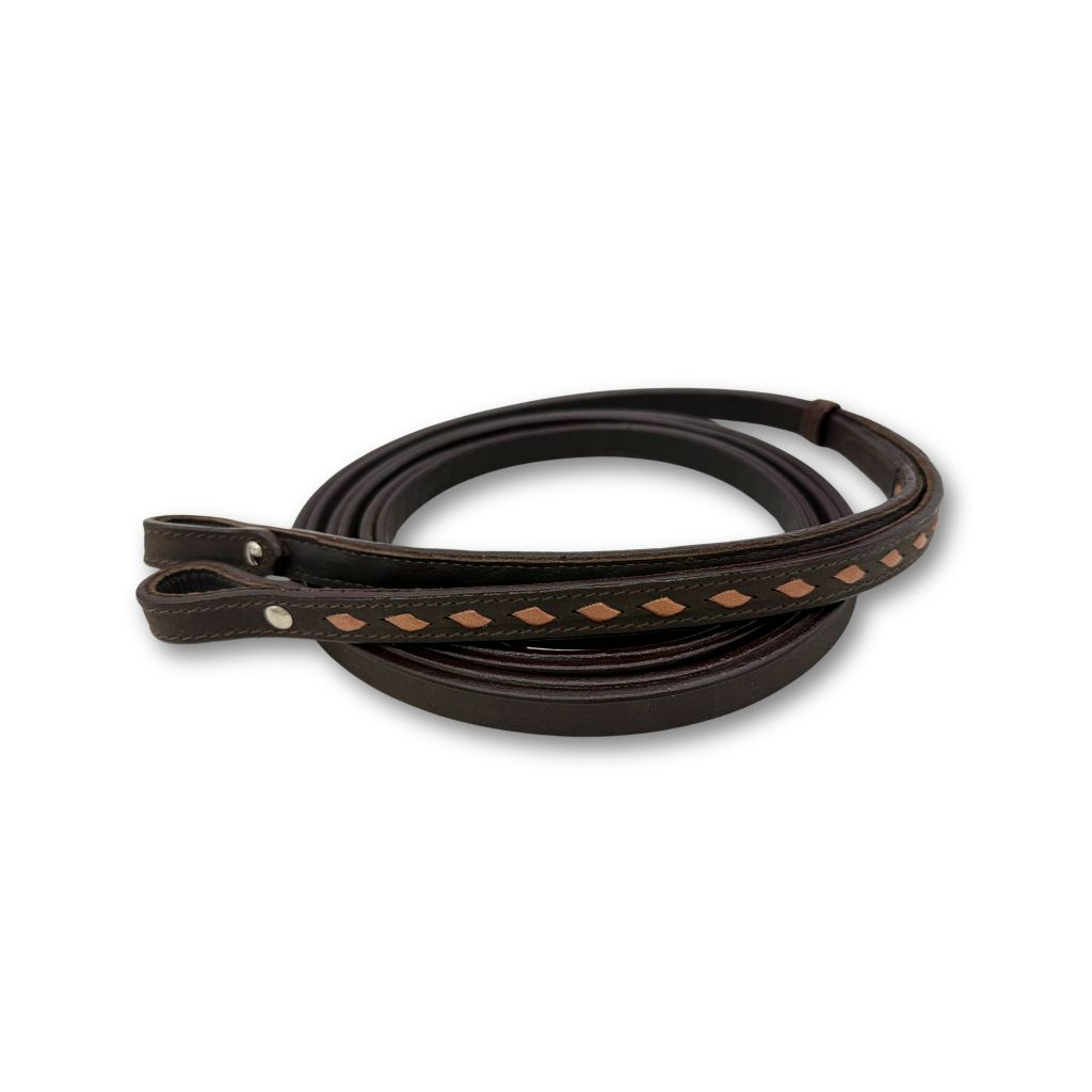 Leder Split Reins dunkelbraun Westernzügel