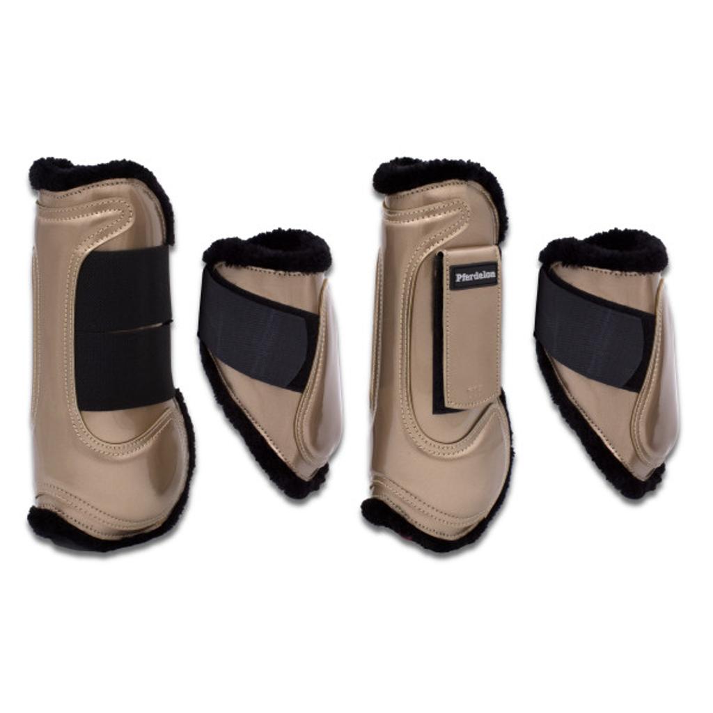 Gamaschen und Streichkappen rosegold, Springgamaschen 4er Set