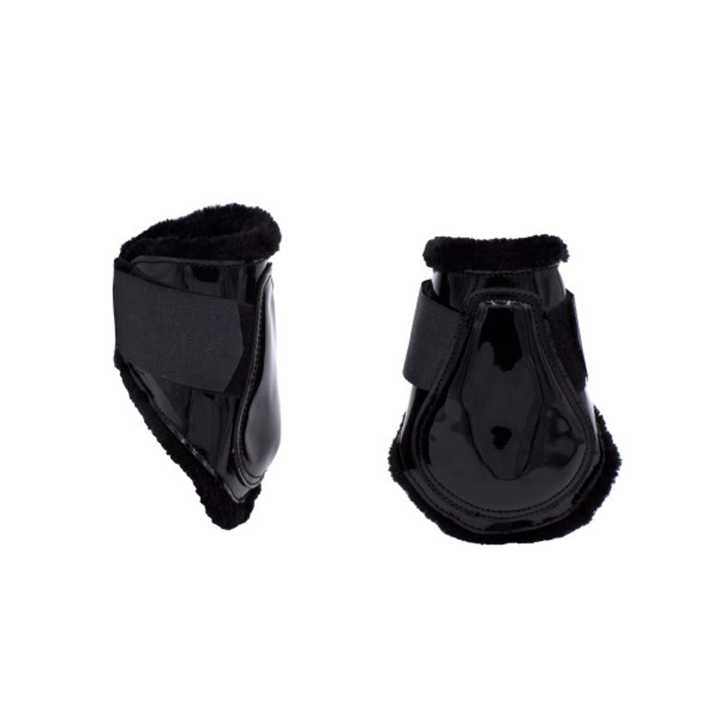 Gamaschen und Streichkappen lack schwarz, Springgamaschen 4er Set