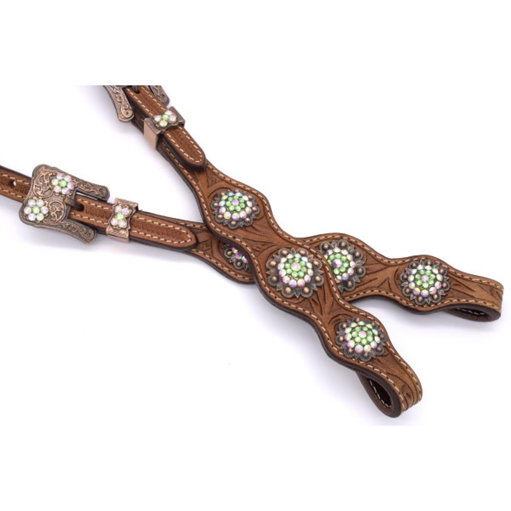 Zweiohr Show Westerntrense mit Perlen-Earloop hellgrün