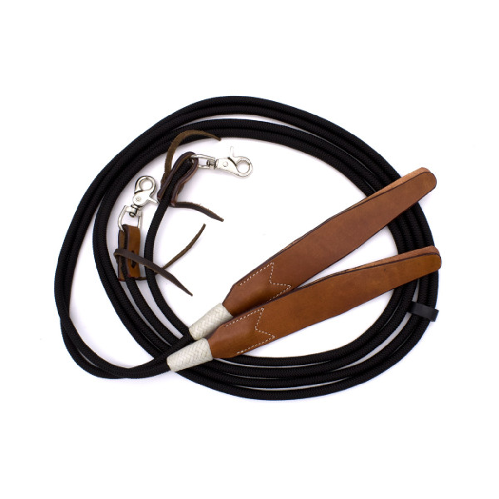 Western Nylonzügel mit brauner Lederklatsche und tauschbaren Snaps