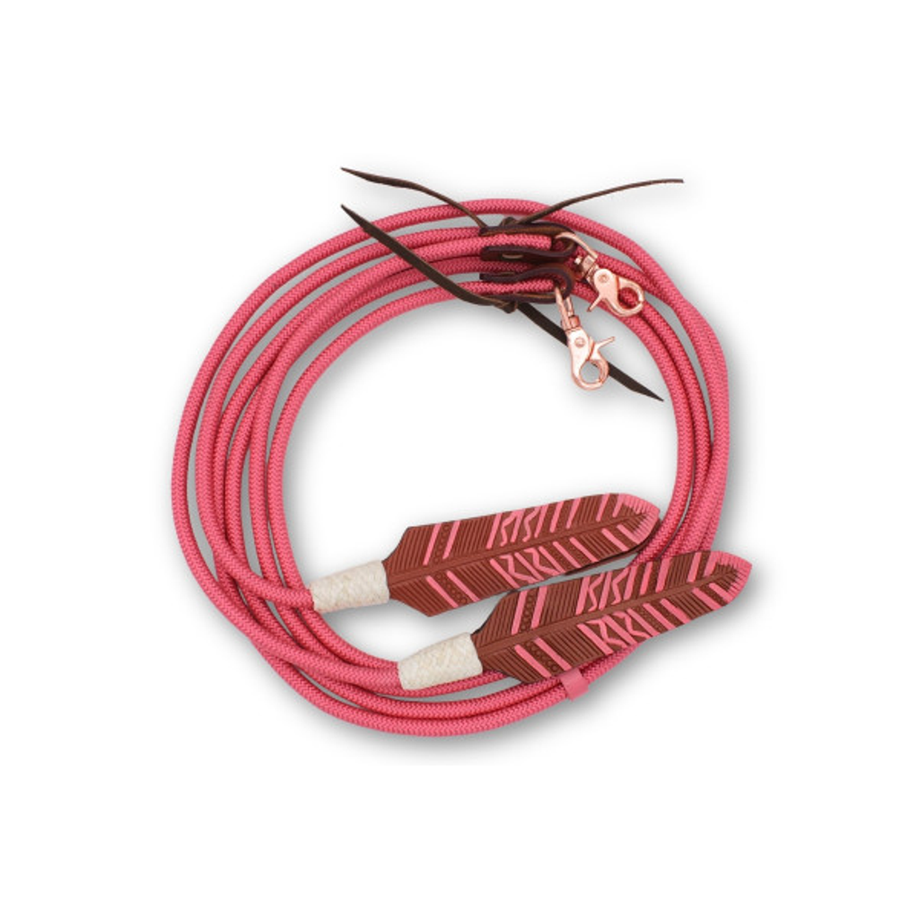 Western Nylonzügel geflochten mit Lederklatsche und austauschbaren Snaps