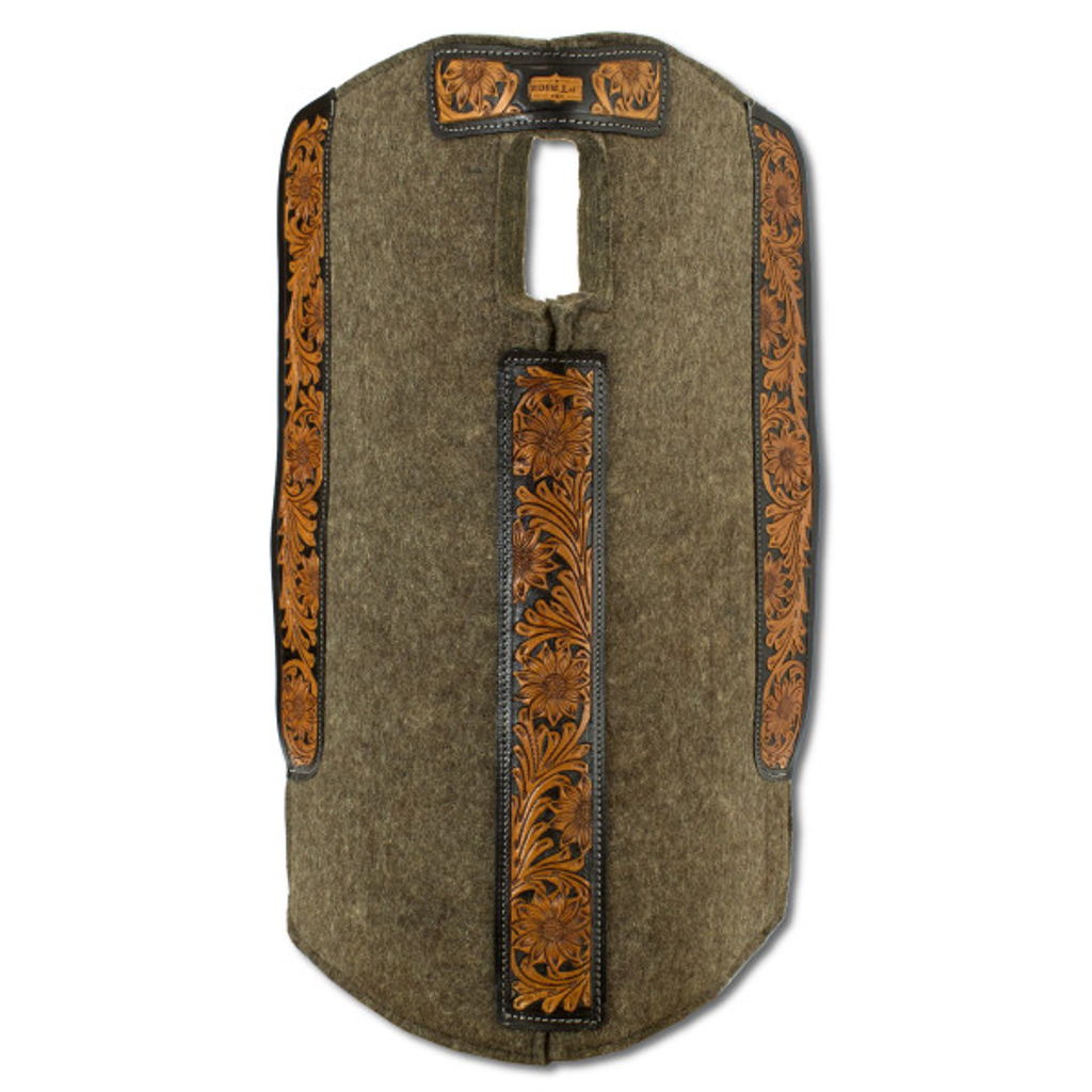 Westernpad Wollfilz mit Punzierung square