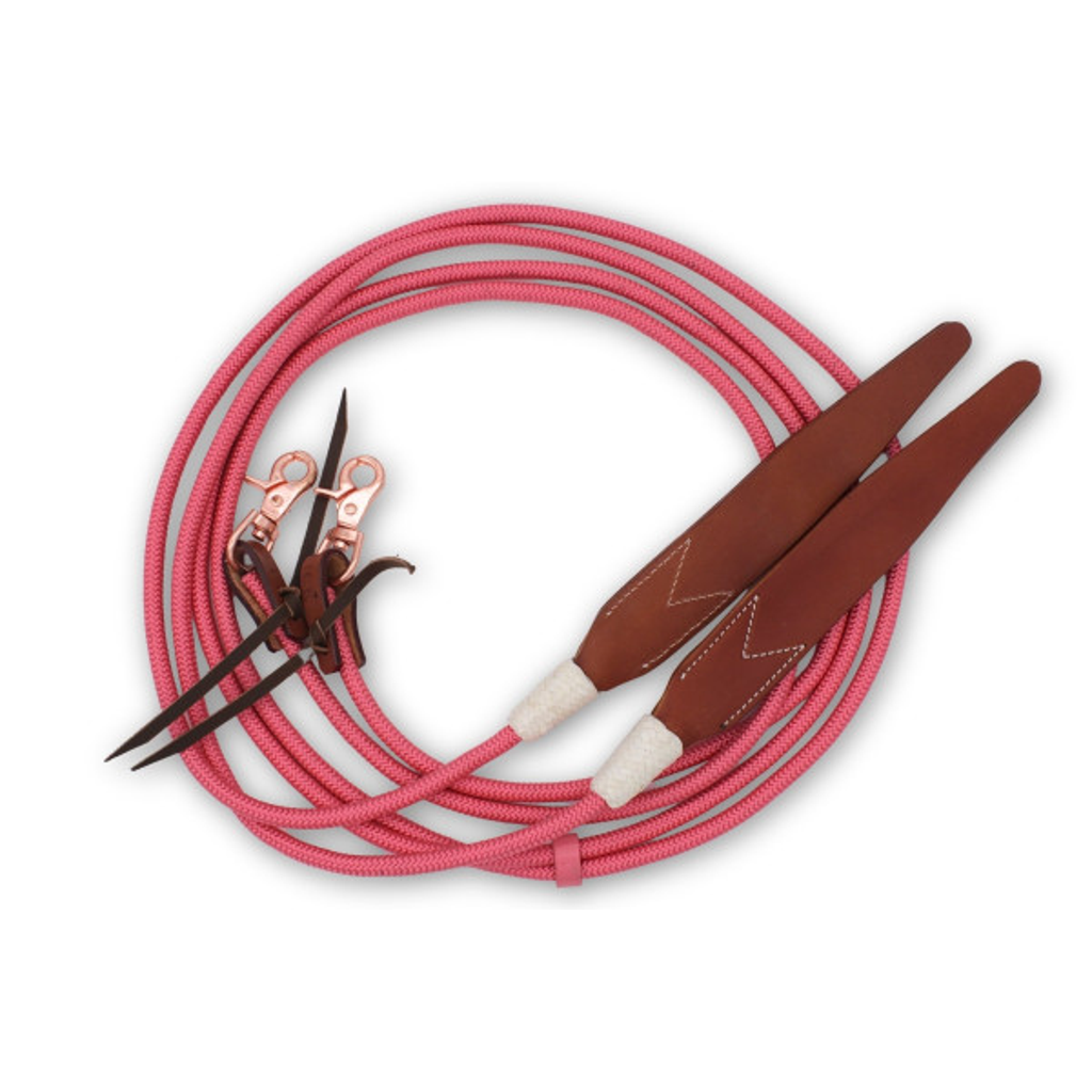 Western Nylonzügel mit brauner Lederklatsche und tauschbaren Snaps