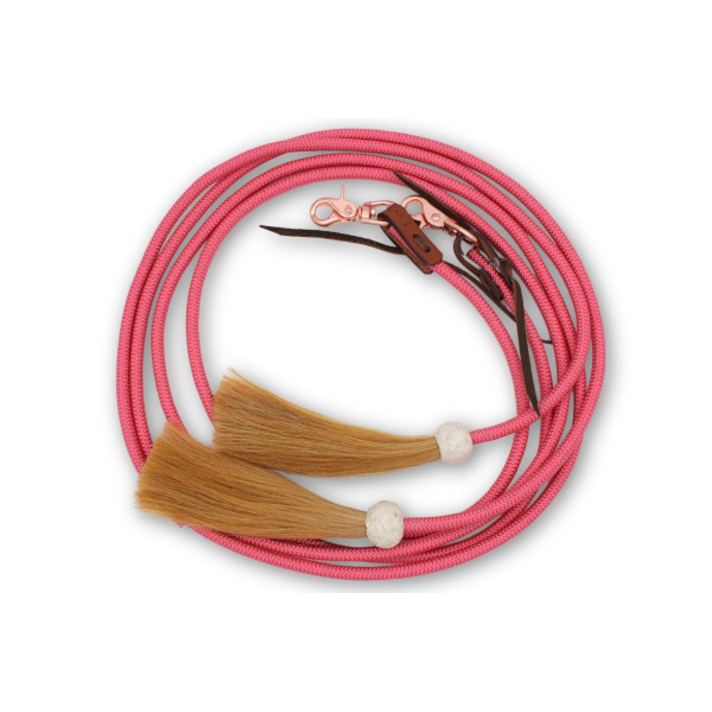 Western Nylonzügel mit Rosshaar Tasseln und wechselbaren Snaps