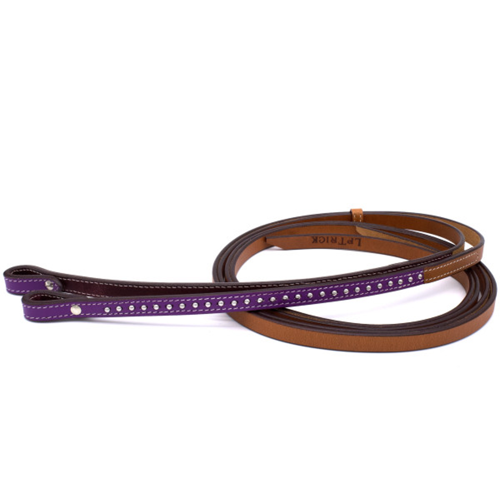 Einohr Westerntrense lila mit klaren Conchos inkl. Zügel