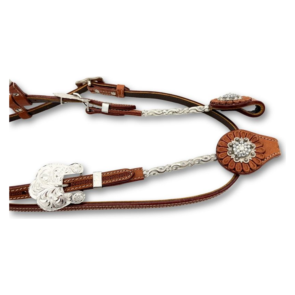 Zweiohr Westerntrense mit Silber Fittings, Zweiohrtrense mit silbernen Earloops