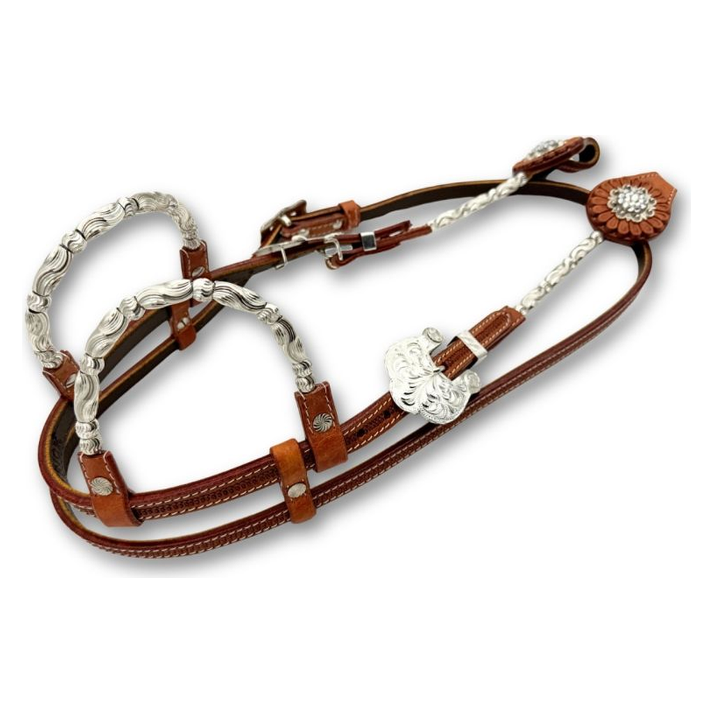 Zweiohr Westerntrense mit Silber Fittings, Zweiohrtrense mit silbernen Earloops