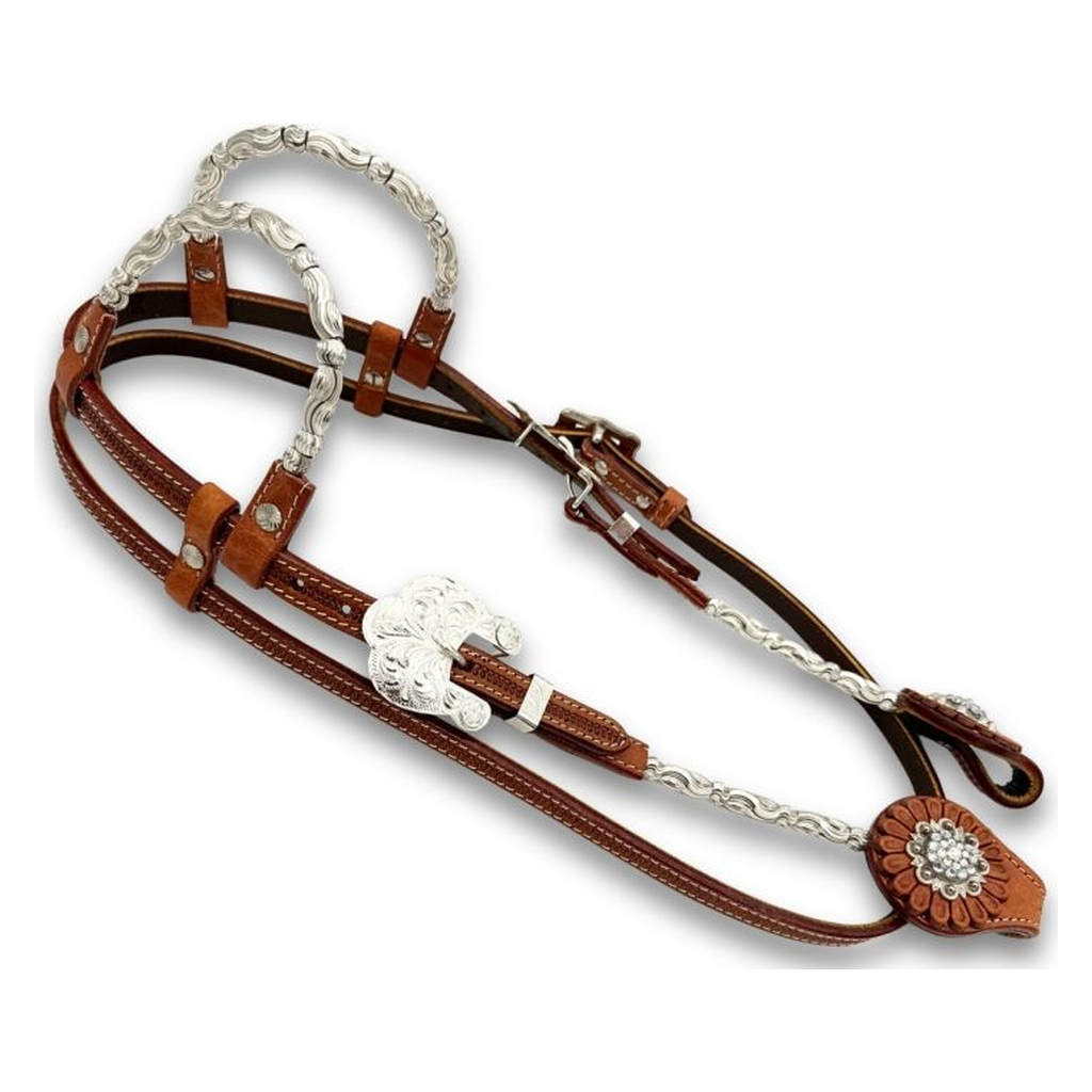Zweiohr Westerntrense mit Silber Fittings, Zweiohrtrense mit silbernen Earloops